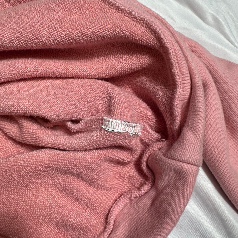 Women's Vans Pink Cropped Hoodie XS with Braided Drawstring - Picture 5 of 7